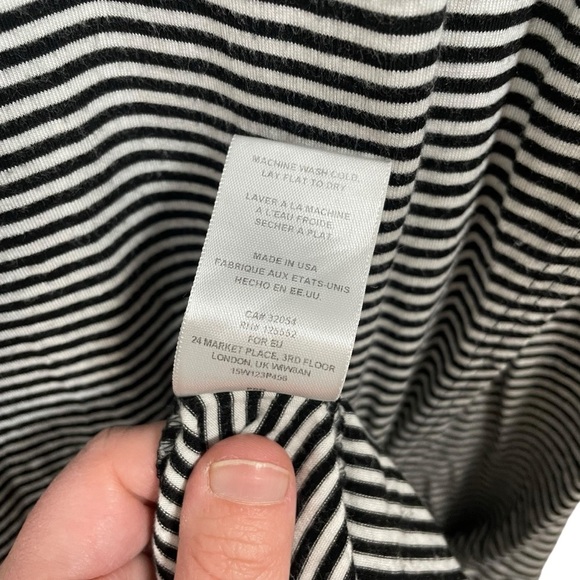 Anthropologie Dolan Sleeveless Cowl Neck Striped Maxi Dress Black/White Size S - Picture 6 of 10